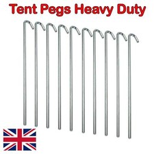 10/20/50/100 Heavy Duty Galv Steel Tent Pegs 3x150mm Metal Camping Ground Sheet
