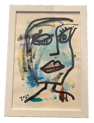Woman cubist drawings orig - drawings,