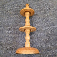 Vintage turned oak wood - turned,
