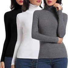 WOMENS LADIES POLO NECK TURTLE