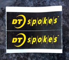2 x DT Swiss Stickers Late 90s Retro MTB Mountain Bike Cycling Road DH XC Black