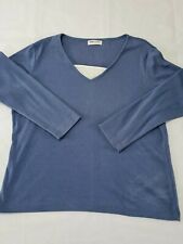 Ladies Lightweight Jumper Bonmarche Size L Long Sleeve Blue 4249