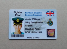 Personalised Child's Kids Fighter Pilot Royal Air Force Novelty RAF ID Card