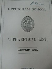 NAMED SCHOOL LIST UPINGHAM