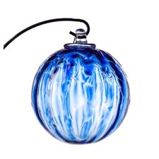 Glass Friendship Globe Ball Hanging Ornament Optic Blue Amelia Art Unique Gift