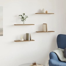 WALPLUS Wall Shelves 4pcs Artisan Oak 40x10x1.5cm Engineered Wood Floating