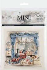 14.8cm x 14.8cm Mini Rice Paper 6pcs Set for Scrapbooking - Christmas 3