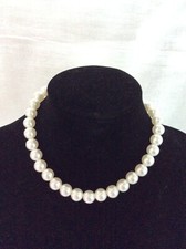 Pearl Tight Choker 32cm/12.5inch Necklace - Medium 10mm Faux Pearls