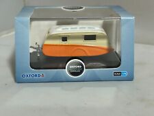 Oxford 76CV001 Caravan Orange/Cream 1:76 Scale, New