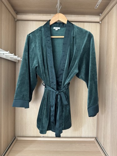 Etam deep green velvet - , robe