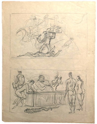 Pencil drawings for the cats - "the,