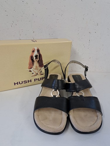 Hush puppies black leather - puppies,