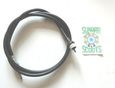 LAMBRETTA LI SERIES 1 AND 2  BLACK SPEEDO CABLE FOR INDIAN THREADED SPEEDO'S