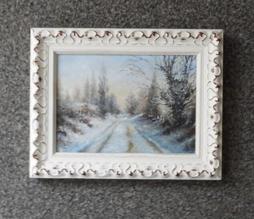 Framed landscape snow - landscape, scene