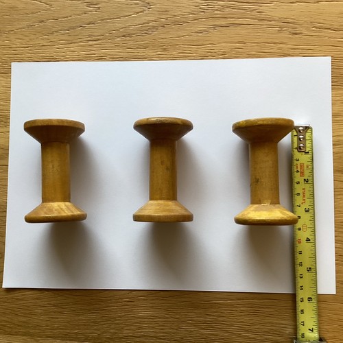 Wooden vintage mill bobbins - vintage,