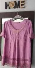 Womens Evans Gypsy Smock Style Top Size Uk 22 Pretty Dressy Top