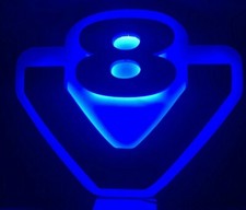 Scania V8 3D BLUE ACRYLIC
