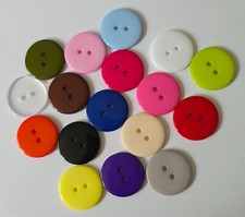 10 Plain Coloured Buttons Larger Size 25mm. Ideal Coats Chunky Wool Items etc