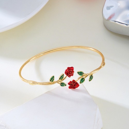 Elegant alloy rose flower - alloy, drip