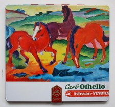 Vintage set of 24  CARB-OTHELLO SCHWAN-STABILO  Pastel charcoal coloured pencils