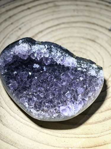 Natural amethyst geode slice - geode,