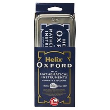 Helix Oxford Maths Set with Storage Tin - 10 Piece Maths Equipment Set