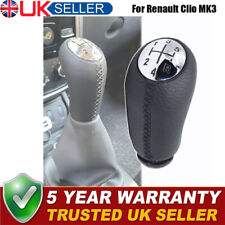 5 Speed Gear Knob Shift Leather For RENAULT Laguna Clio MK3 Megane Kangoo MK2 UK