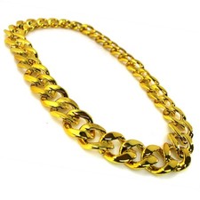 Chunky Gold Coloured Chain Necklace Costume Accessory for Fancy Dress or Cosplay