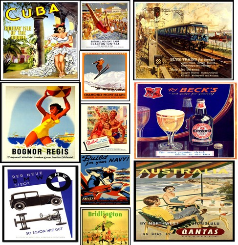 Laminated vintage retro travel - laminated,