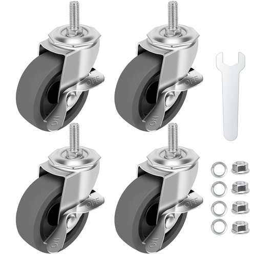 Inch caster wheels threaded - 3,