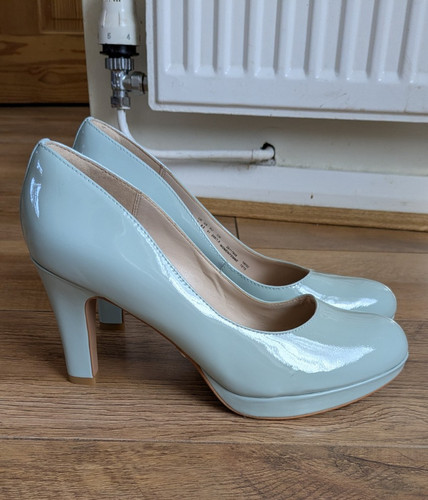 Clarks turquoise leather - turquoise, court