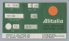 Alitalia Boarding Pass Airline
