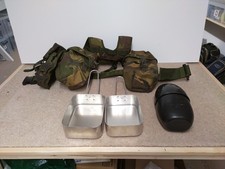 British Army Genuine Mtp Webbing - Belt And 3 Pouches, Mess Tins & Water Bottle 