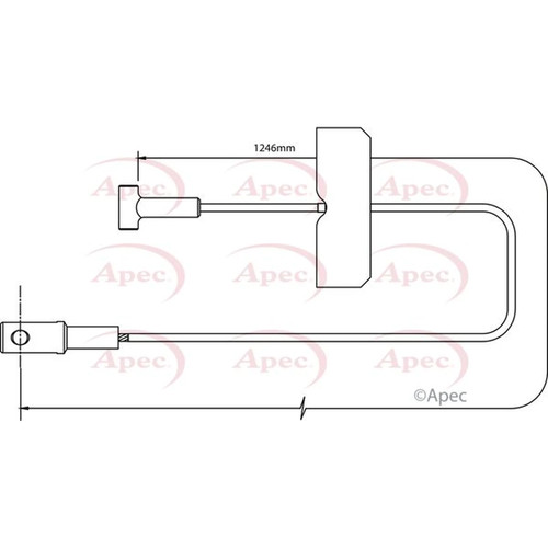 Apec handbrake cable front - apec,