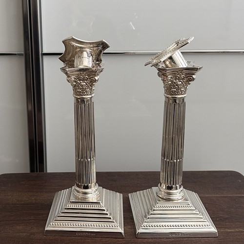 Sterling silver pair column - silver,