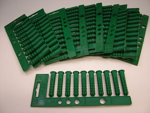 Pack 100 green rawlplug - green,