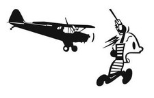Race! (Piper J-3 Cub) Sticker