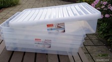 Sunware Q Line Under Bed Storage Rollerboxes 60L - 4 Boxes