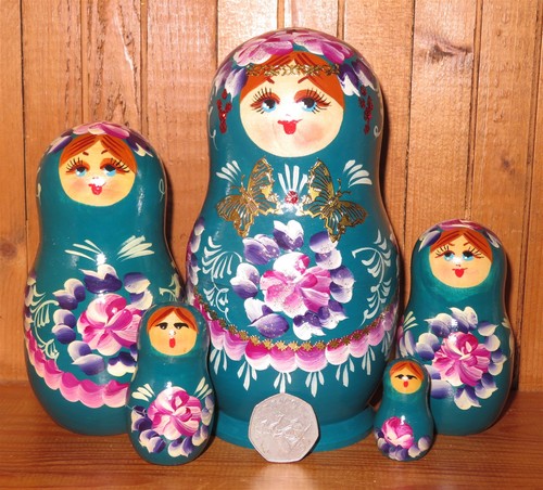 Blue babushka butterfly - babushka,