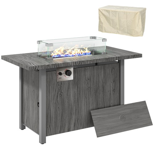 Outsunny gas fire pit table - gas,