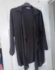 Black Waterfall Cardigan Size