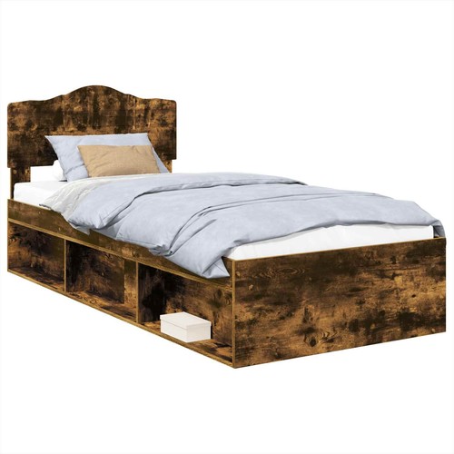Bed frame with - frame, headboard