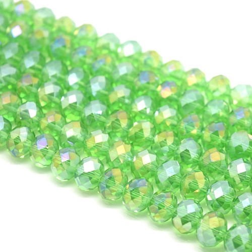 Faceted rondelle crystal - crystal, glass