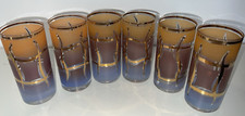 Fabulous Set Of 6 x Vintage Retro Highball lemonade Drinking Glasses