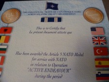 Genuine nato medal - nato, certificate