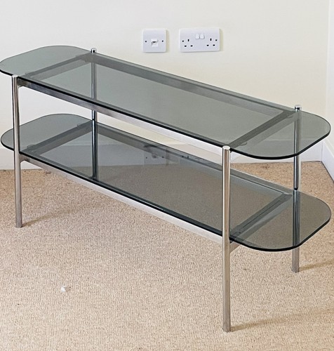 Stefix coffee table - coffee, chromed