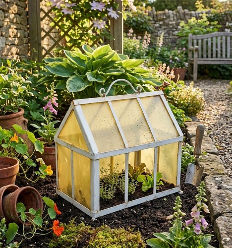 Vintage garden plant cloche - garden,