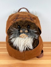 Star Wars Ewok Backpack Rucksack Brown Plush Vintage Wicket Face Bag RARE Jedi