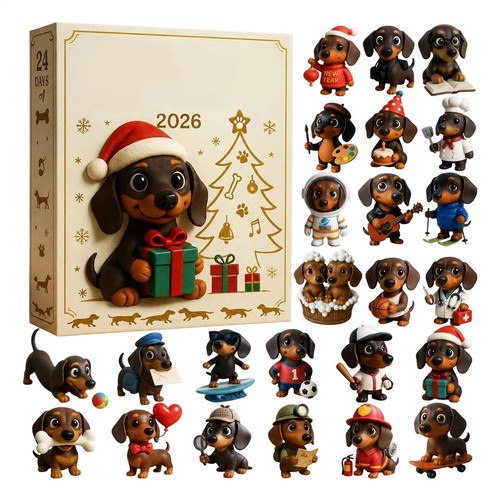 Christmas dachshund calendar - christmas,