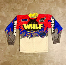 Vintage 1993 Wulfsport Motocross Jersey Dangerous Breed , UFO , Axo Size Small